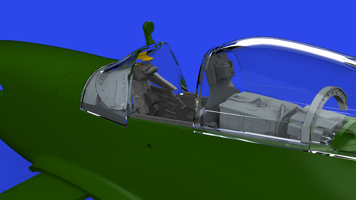 North-American P-51D-5 Mustang cockpit (3D-Printed) 1/72 (designed to be used with Eduard kits)