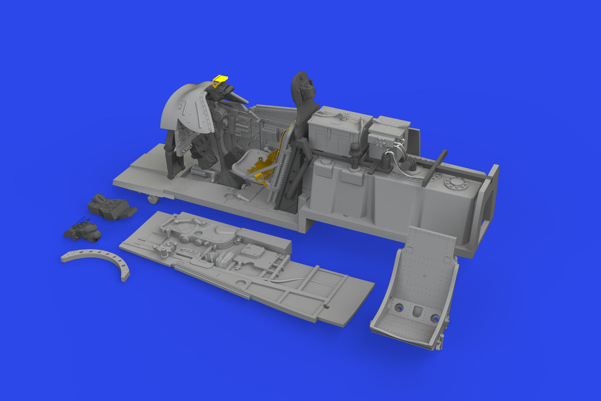 North-American P-51D-5 Mustang cockpit (3D-Printed) 1/72 (designed to be used with Eduard kits)