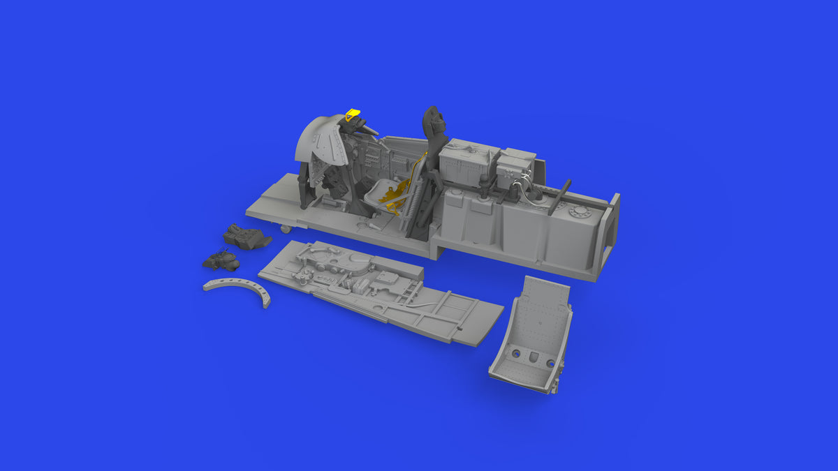 North-American P-51D-5 Mustang cockpit (3D-Printed) 1/72 (designed to be used with Eduard kits)