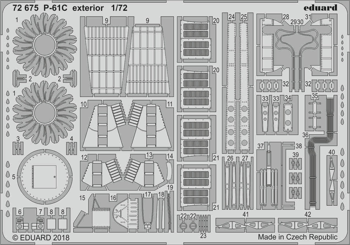 Northrop P-61C 'Black Widow' exterior (designed to be used with Hobby Boss kits)