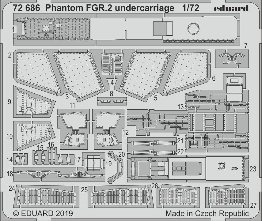 RE-RELEASED!!! McDonnell-Douglas Phantom FGR.2 undercarriage (designed to be used with Airfix kits)