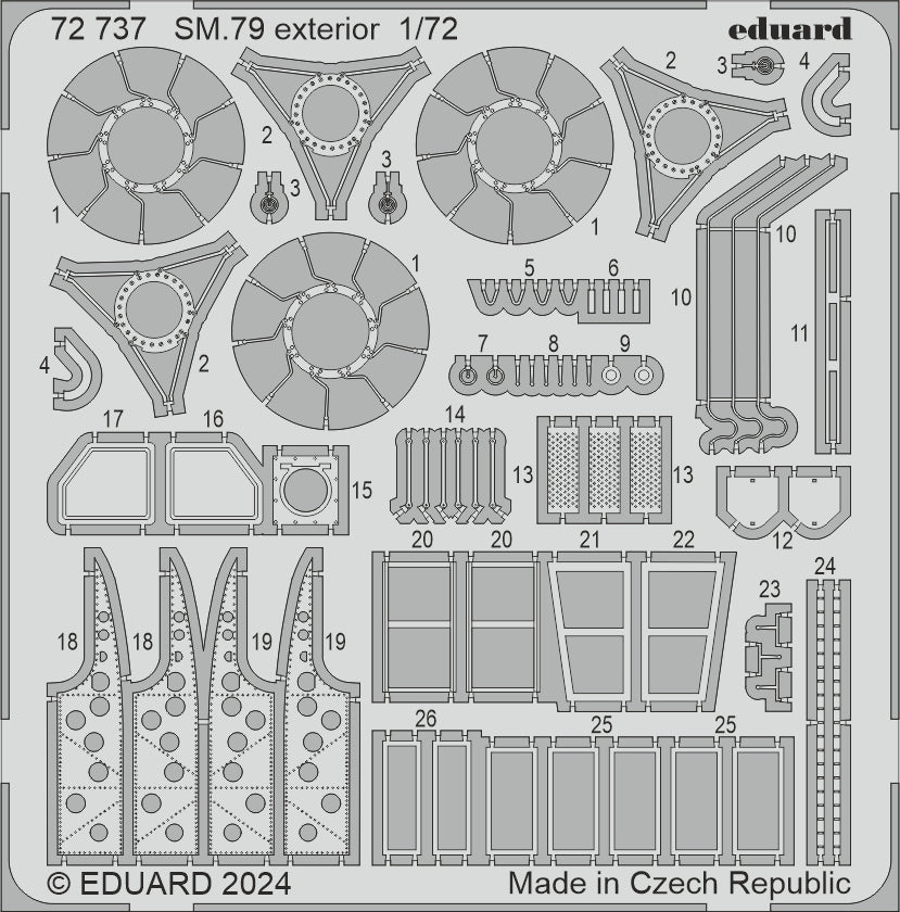 Savoia-Marchetti SM.79 exterior 1/72 (designed to be used with Italeri kits)