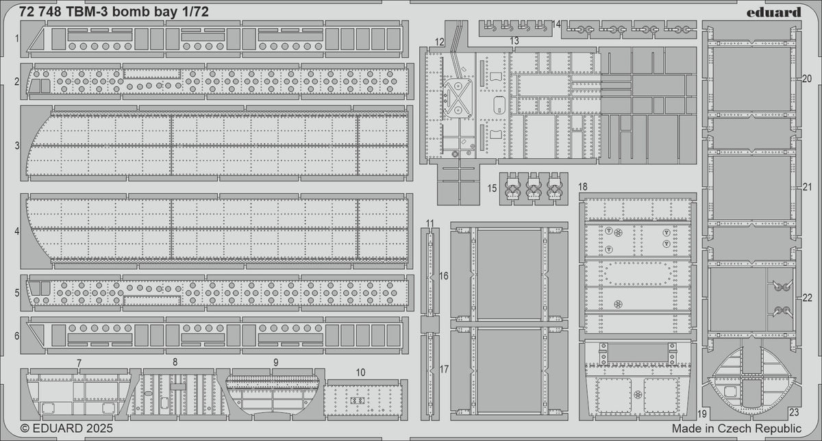 Grumman TBM-3 Avenger bomb bay 1/72 (designed to be used with Hobby Boss kits)