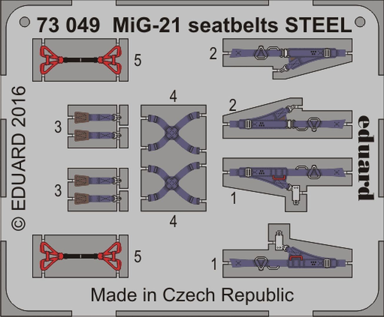 Mikoyan MiG-21 seatbelts STEEL