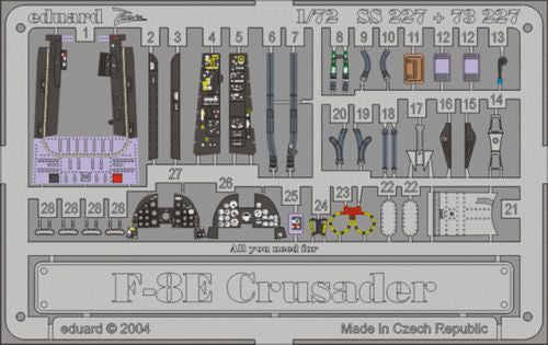 Vought F-8E Crusader PRE-PAINTED IN COLOUR! (designed to be used with Academy kits)