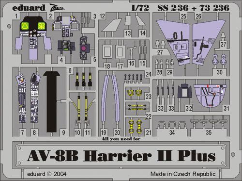 McDonnell-Douglas AV-8B Harrier II Plus PRE-PAINTED IN COLOUR! (designed to be used with Hasegawa kits)