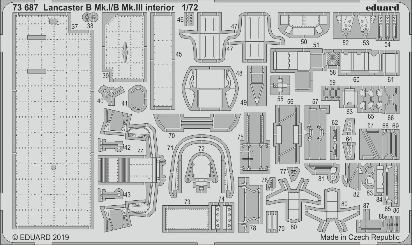 Avro Lancaster B.I/III interior (designed to be used with Airfix kits)