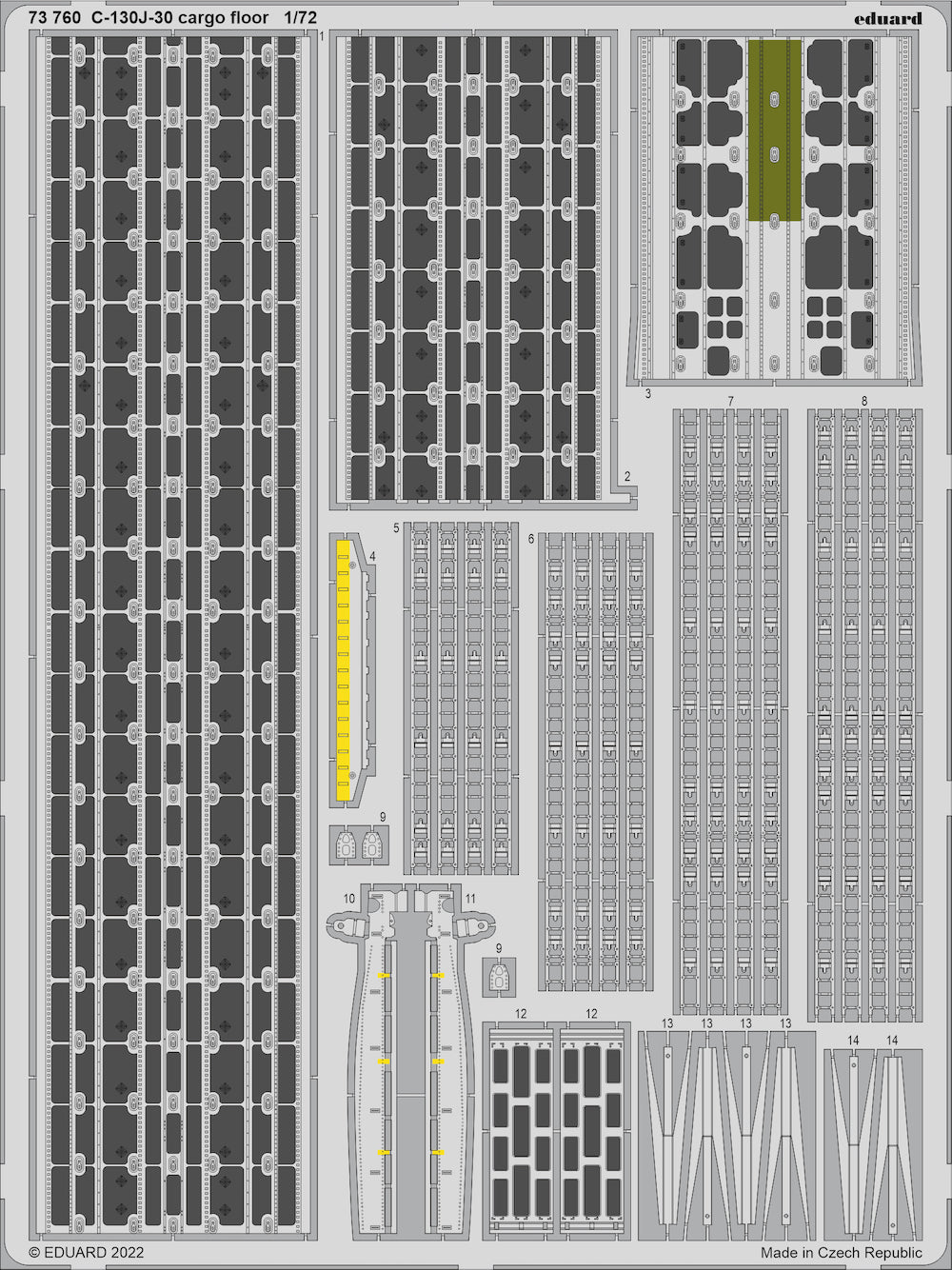 Lockheed C-130J-30 Hercules cargo floor (designed to be used with Zvezda kits)
