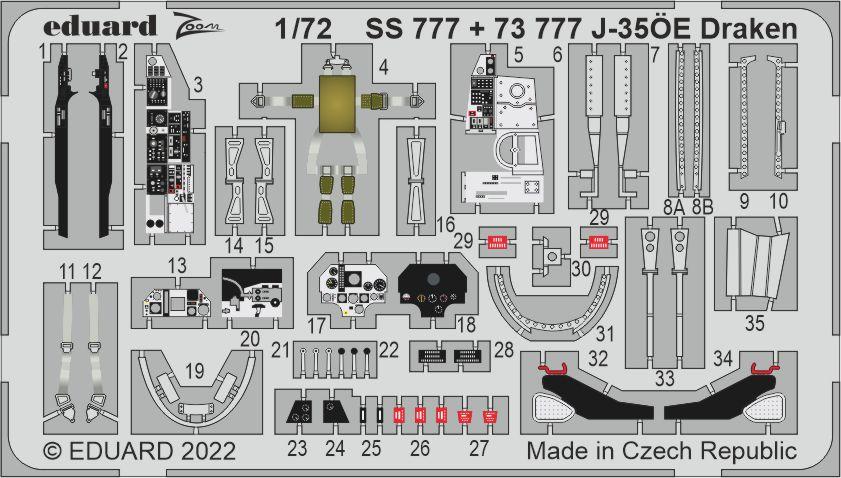 Saab J-35A–E Draken (designed to be used with Hasegawa and Hobby 2000 kits)