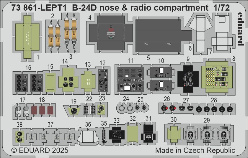 Consolidated B-24D Liberator nose & radio compartment 1/72 (designed to be used with Airfix kits)
