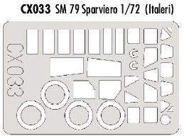 Savoia-Marchetti SM.79 Sparviero canopy frame paint mask (designed to be used with Italeri kits) (made from yellow Japanese produced Kabuki tape)
