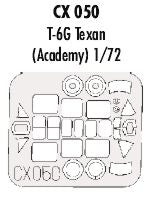 North-American T-6G Texan canopy frame paint mask (designed to be used with Academy kits) (made from yellow Japanese produced Kabuki tape)