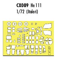 Heinkel He-111H-6 canopy frame paint mask (designed to be used with Italeri kits) (made from yellow Japanese produced Kabuki tape)