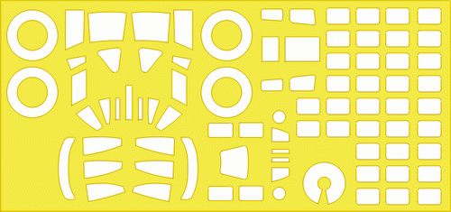 Lockheed Hudson Mk.I/Mk.II/Mk.III/Mk.IV canopy frame paint mask (designed to be used with Italeri and MPM kits) (made from yellow Japanese produced Kabuki tape)
