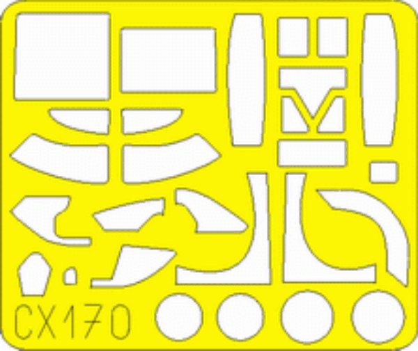 Douglas A-26C Invader canopy frame paint mask (designed to be used with Italeri kits) (made from yellow Japanese produced Kabuki tape)
