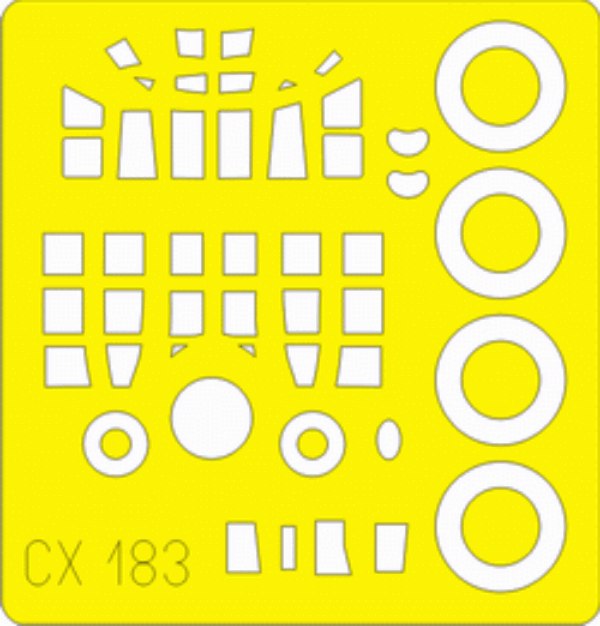 Junkers Ju-88G-1/Ju-88G-6 canopy frame paint mask (designed to be used with Hasegawa kits) (made from yellow Japanese produced Kabuki tape)