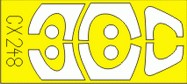 BAe Hawk T.1 canopy frame paint mask (designed to be used with Airfix kits) (made from yellow Japanese produced Kabuki tape)