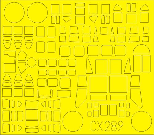 Marcel-Bloch MB.200 canopy frame paint mask (designed to be used with Kopro/KP kits) (made from yellow Japanese produced Kabuki tape)