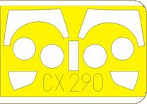Hawker Sea Hawk FGA.6 canopy frame paint mask (designed to be used with Hobby Boss kits) (made from yellow Japanese produced Kabuki tape)
