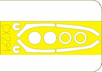 Lockheed-Martin F-22 Raptor canopy frame paint mask (designed to be used with Academy kits) (made from yellow Japanese produced Kabuki tape)