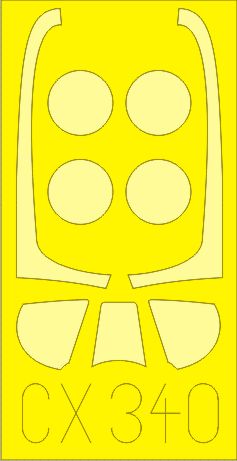North-American P-51D/F-51D Mustang canopy frame paint mask (designed to be used with Airfix kits) (made from yellow Japanese produced Kabuki tape)