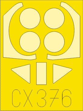 Focke-Wulf Fw-190A-8 canopy frame paint mask (designed to be used with Airfix kits) (made from yellow Japanese produced Kabuki tape)