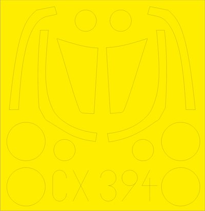 Lockheed-Martin F-16CJ Block 50 Fighting Falcon canopy frame paint mask (designed to be used with Tamiya kits) (made from yellow Japanese produced Kabuki tape)