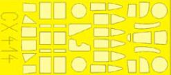 Boulton-Paul Defiant Mk.I canopy frame paint mask (designed to be used with Airfix kits) (made from yellow Japanese produced Kabuki tape)