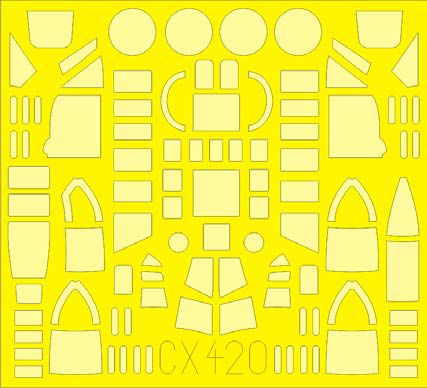 Armstrong-Whitworth Whitley Mk.V canopy frame paint mask (designed to be used with Airfix kits) (made from yellow Japanese produced Kabuki tape)