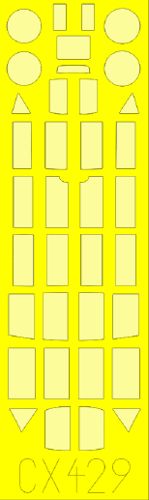Nakajima B5N2 'Kate' canopy frame paint mask (designed to be used with Airfix kits) (made from yellow Japanese produced Kabuki tape)