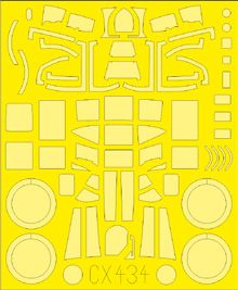 Avro Shackleton MR.2 canopy frame paint mask (designed to be used with Airfix kits) (made from yellow Japanese produced Kabuki tape)