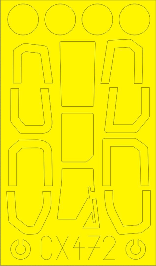 OH-1 Ninja canopy frame paint mask (designed to be used with Aoshima kits)