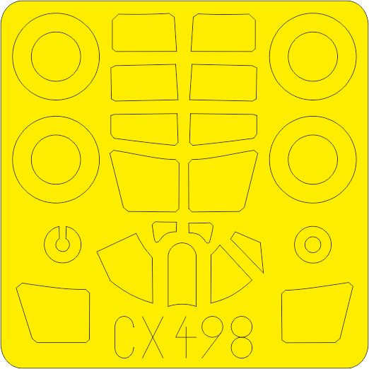 Curtiss P-40N Warhawk canopy frame paint mask (designed to be used with Special Hobby kits)