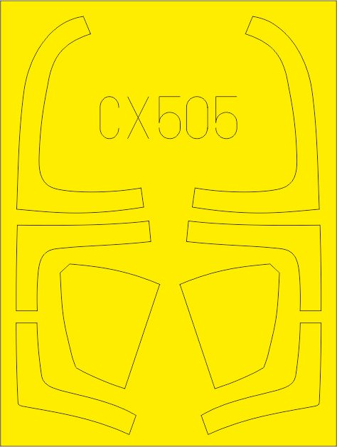 McDonnell F-15E Strike Eagle canopy frame paint mask (designed to be used with Academy kits) (made from yellow Japanese produced Kabuki tape)