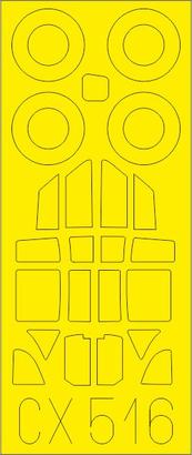 Kawasaki Ki-61-Id Hien canopy frame paint mask (designed to be used with Tamiya kits) (made from yellow Japanese produced Kabuki tape)