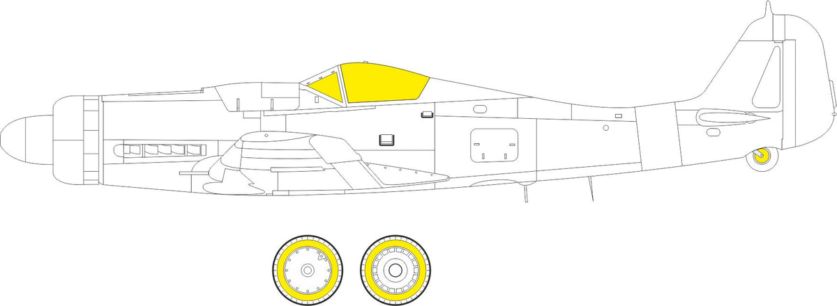 Focke-Wulf Fw-190D-9 (designed be used with IBG Models kits) (made from yellow Japanese produced Kabuki tape)