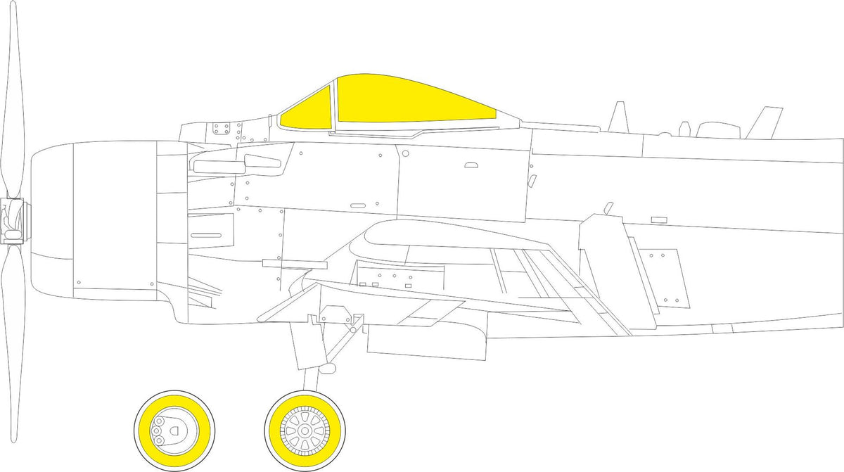 Douglas A-1J Skyraider (designed to be used with Hasegawa and Hobby 2000 kits) (made from yellow Japanese produced Kabuki tape)