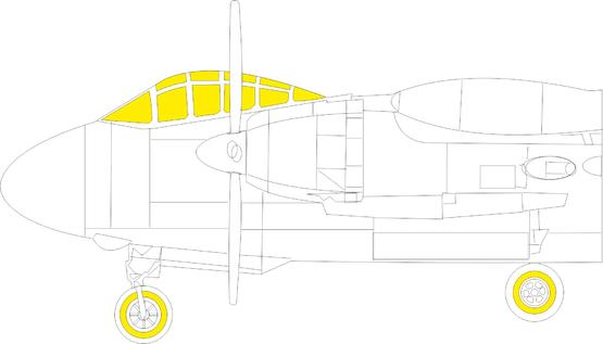 North-American AJ-1 Savage (designed to be used with Roden kits) (made from yellow Japanese produced Kabuki tape)