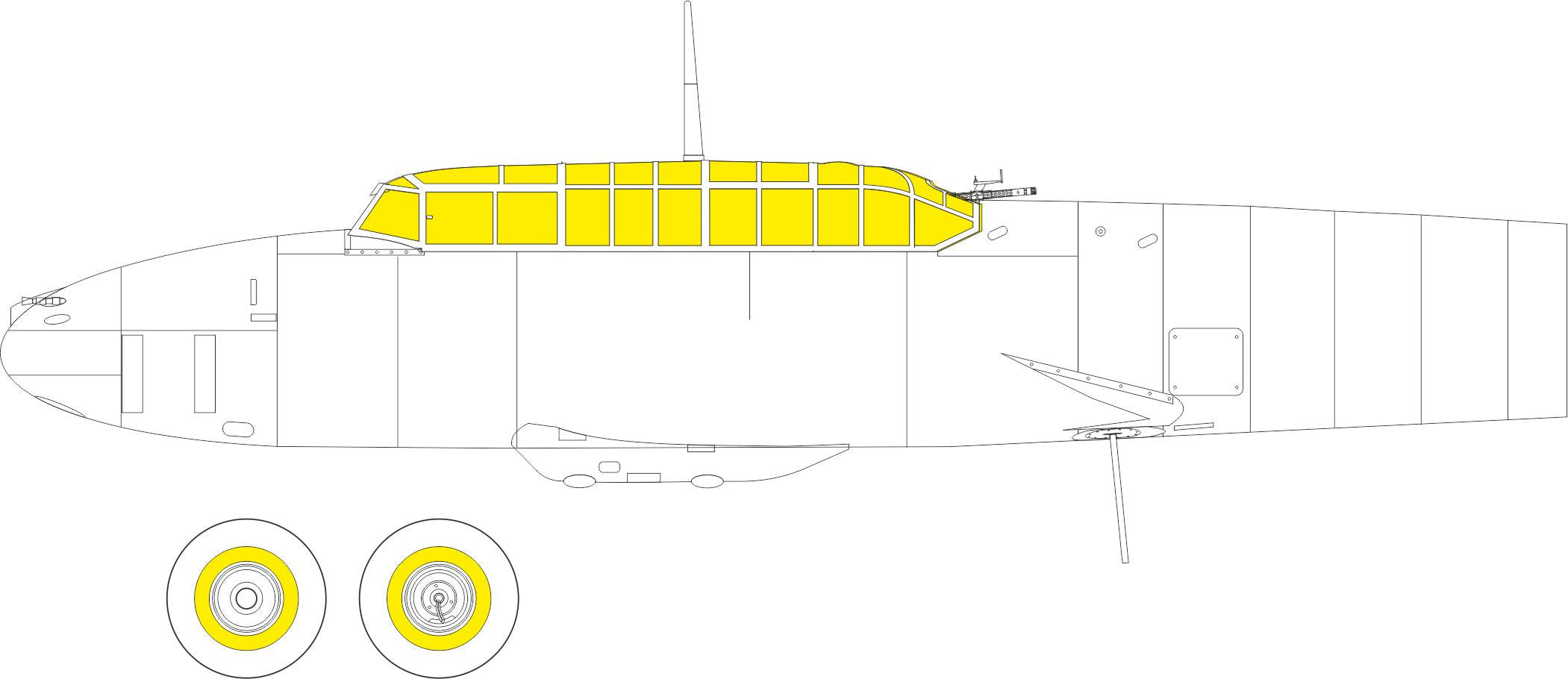 Messerschmitt Bf-110G-2 (designed to be used with Eduard kits) (made from yellow Japanese produced Kabuki tape)