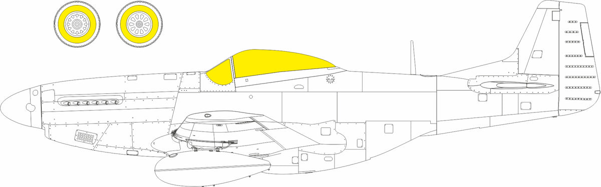North-American P-51D Mustang 1/72 (designed to be used with Eduard kits) (made from yellow Japanese produced Kabuki tape)