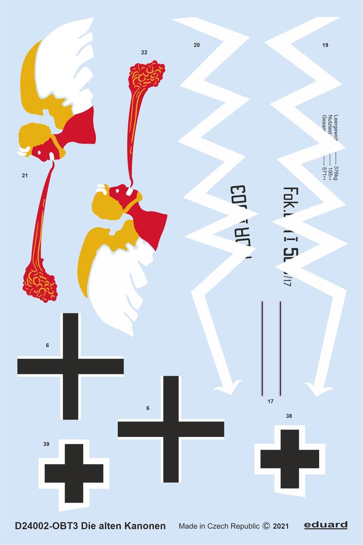 Die alten Kanonen Fokker Dr.I Triplane 1/24 (designed to be used with Meng Model kits)