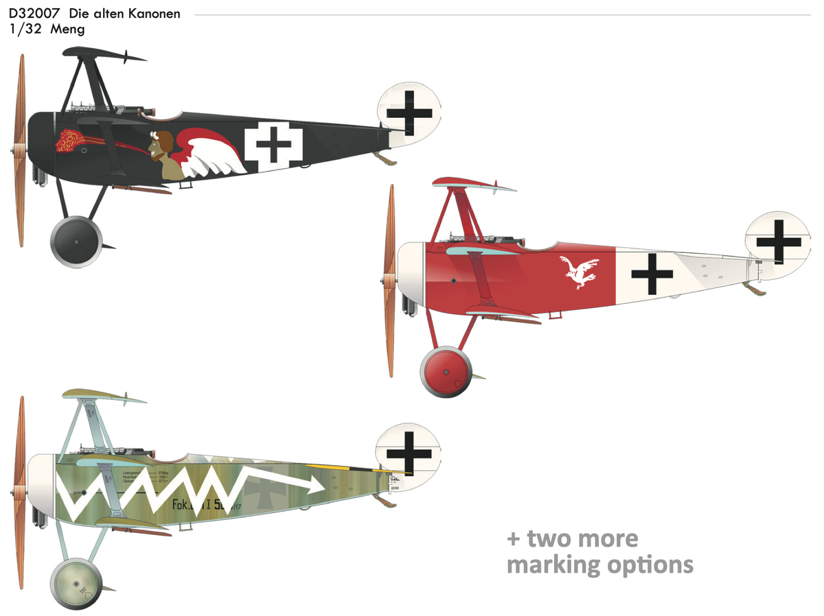 Die alten Kanonen Fokker Dr.I Triplane (designed to be used with Meng Model kits)