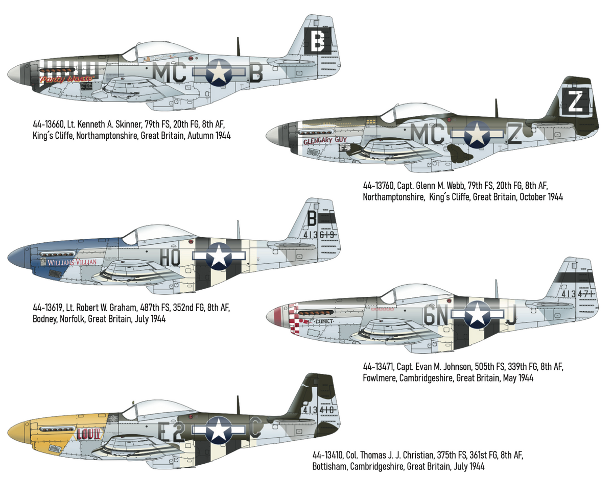 North-American P-51D-5 8th Air Force (designed to be used with Tamiya and Revell kits)