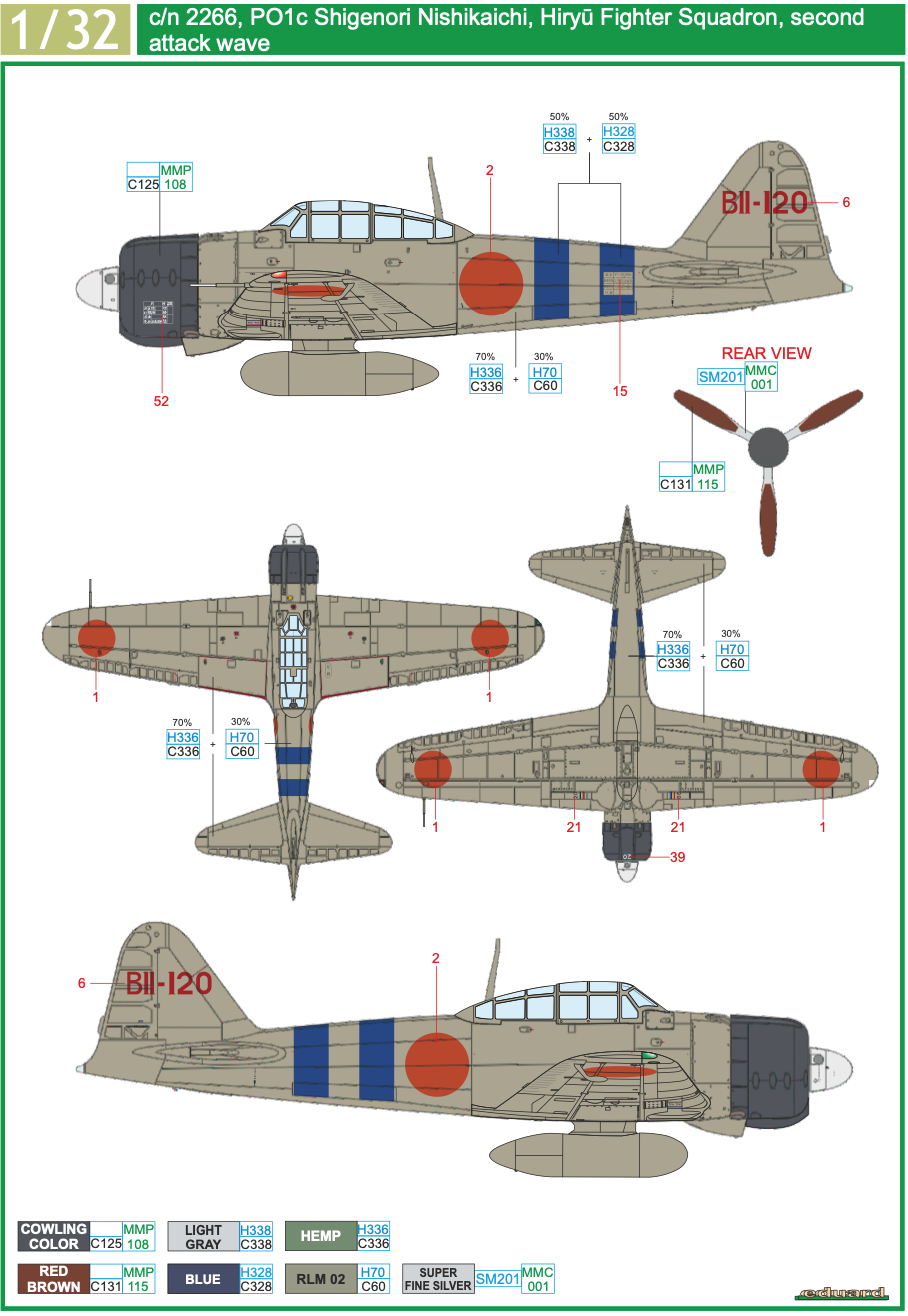 Mitsubishi A6M2 Zero TORA TORA TORA! (designed to be used with Tamiya kits)