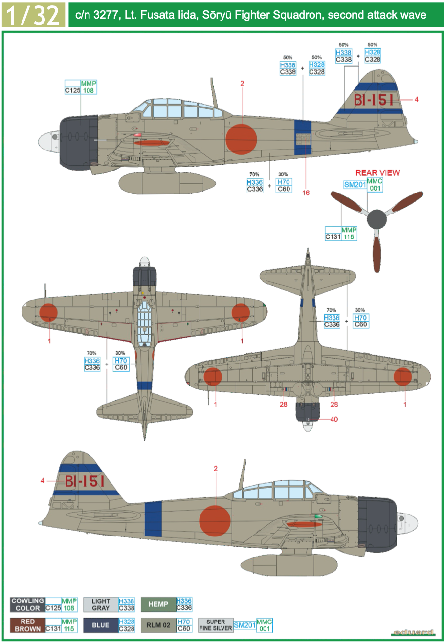 Mitsubishi A6M2 Zero TORA TORA TORA! (designed to be used with Tamiya kits)