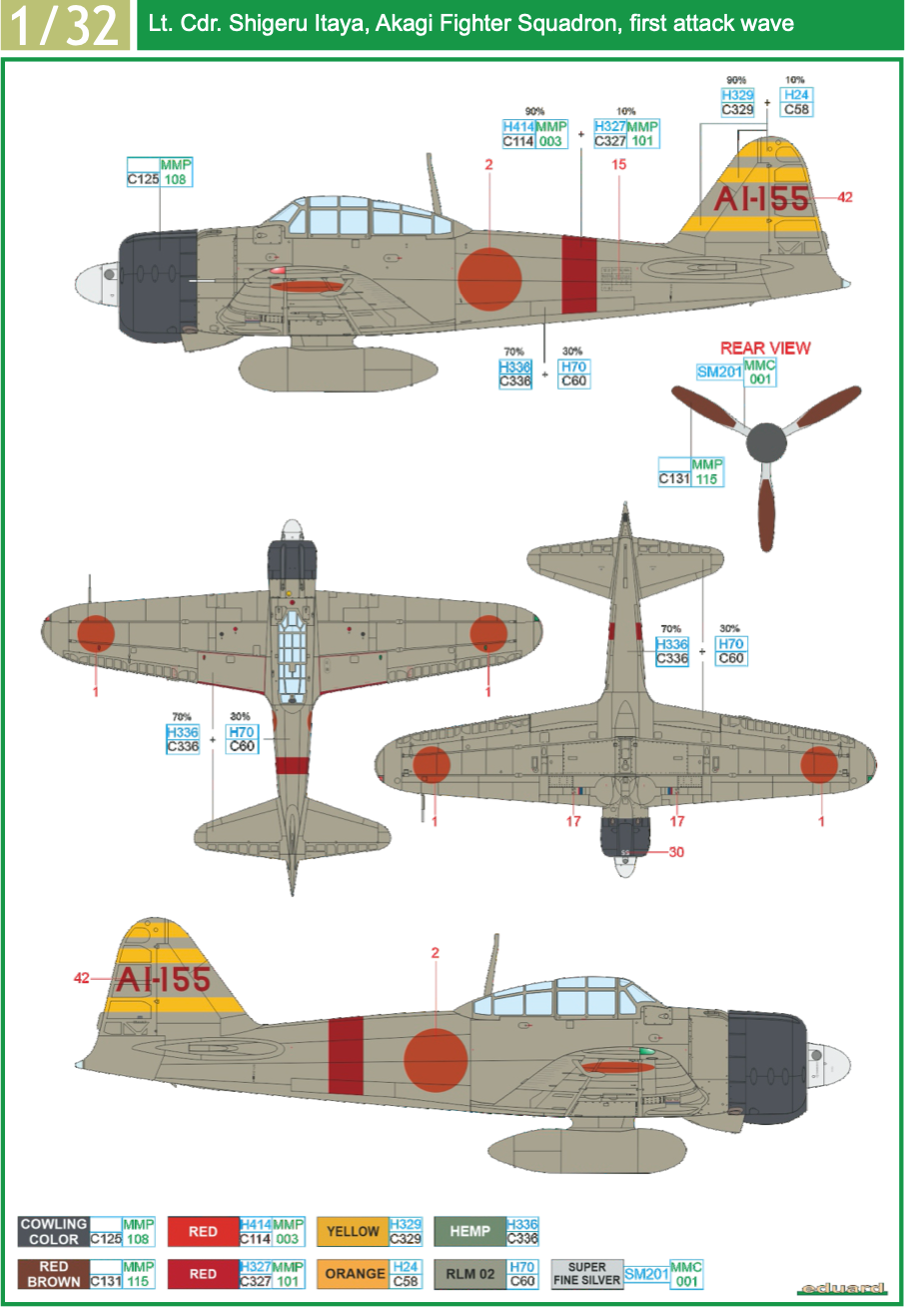 Mitsubishi A6M2 Zero TORA TORA TORA! (designed to be used with Tamiya kits)