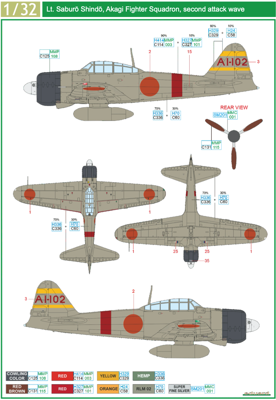 Mitsubishi A6M2 Zero TORA TORA TORA! (designed to be used with Tamiya kits)