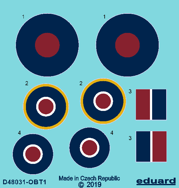 Hawker Tempest Mk.V roundels early (designed to be used with Eduard kits)(Eduard sold out December 2025)