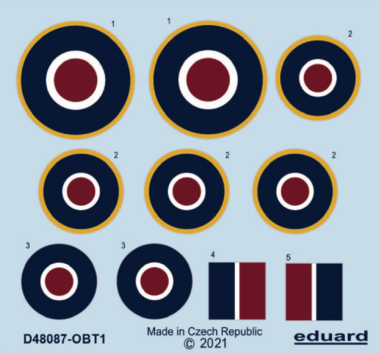Hawker Tempest Mk.II roundels (designed to be used with Eduard kits and Special Hobby kits)