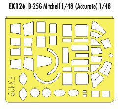 North-American B-25G Mitchell (designed to be used with Accurate Miniatures and Italeri kits) (made from yellow Japanese produced Kabuki tape)